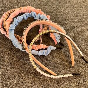 Stylish Kids Hair Accessories Set - Pink, Blue, Brown